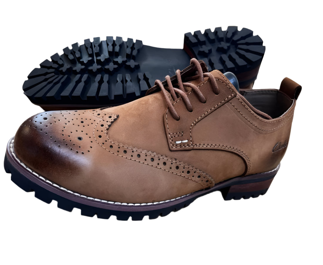 Premium Quality Leather Shoes-Coffee Brown