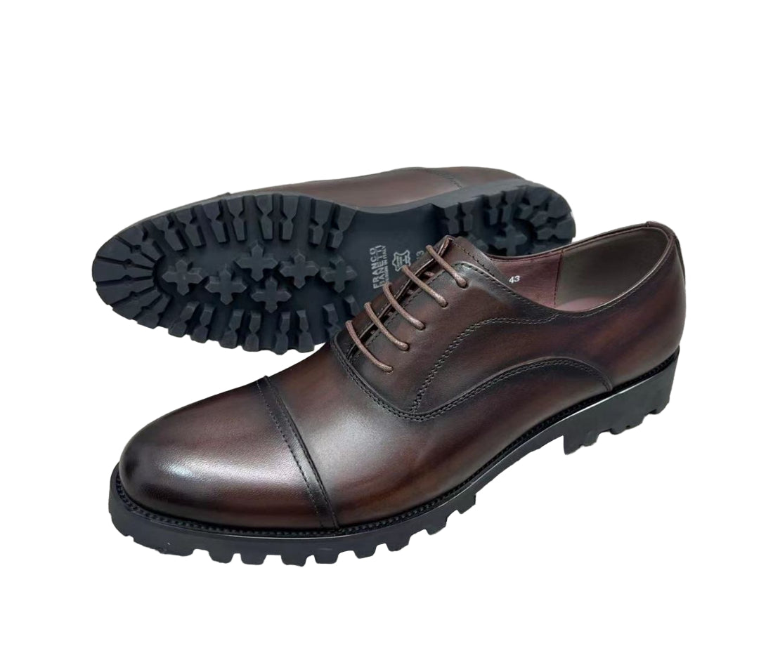 Gentle Leather Shoes For Men-Coffee Brown