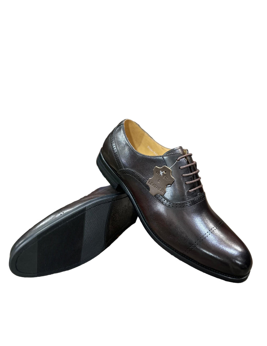 Classic Leather Shoes For Men-Coffee Brown