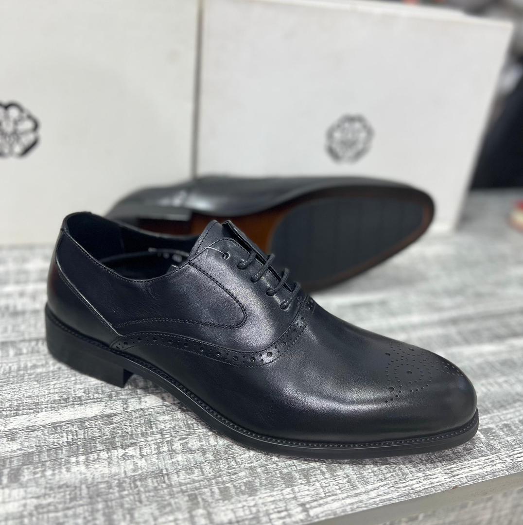 Gentle Leather Shoes For Men-Black.