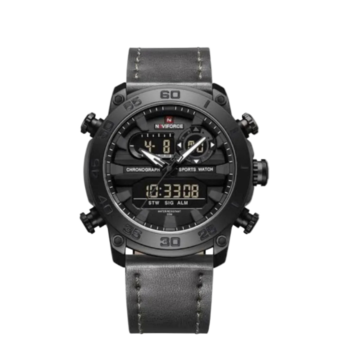 Designer Classic Naviforce Watch For Men - Black