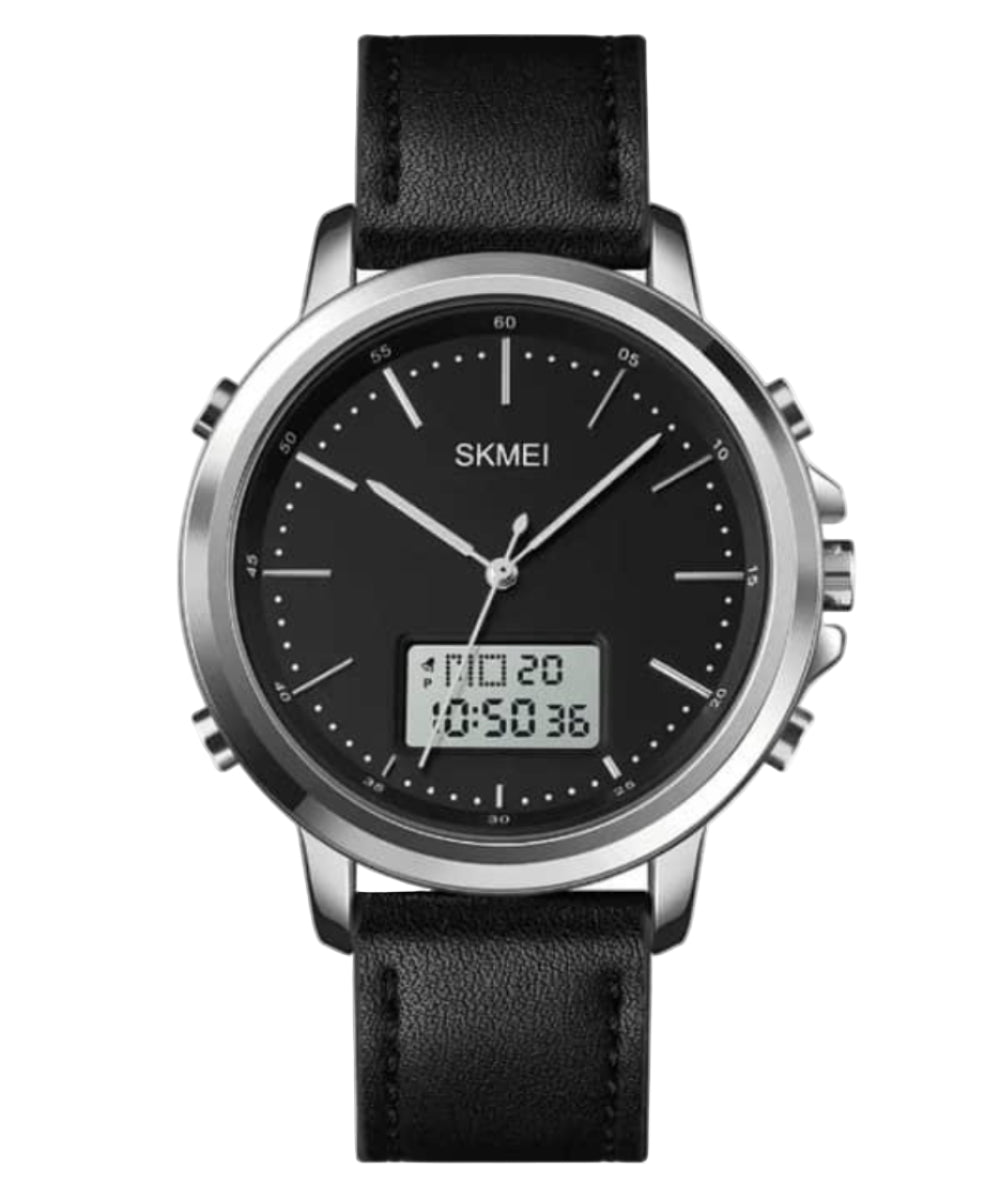 Skemei Dual Display Unisex Watch-Black