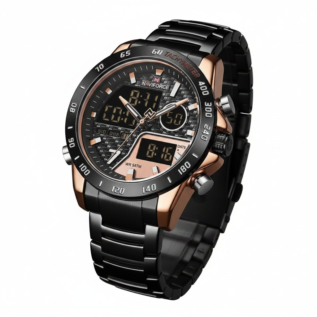 Quality Naviforce watch - Black