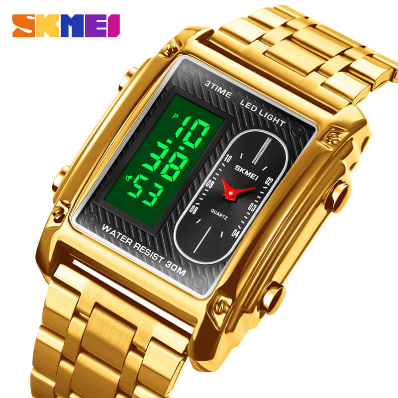Water Resistant Timepeiece Watch-Gold