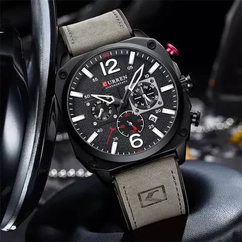 Curren Leather Strap Watch