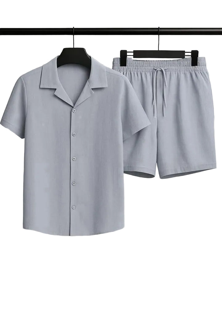 2 Piece Linen Wear - Light Grey