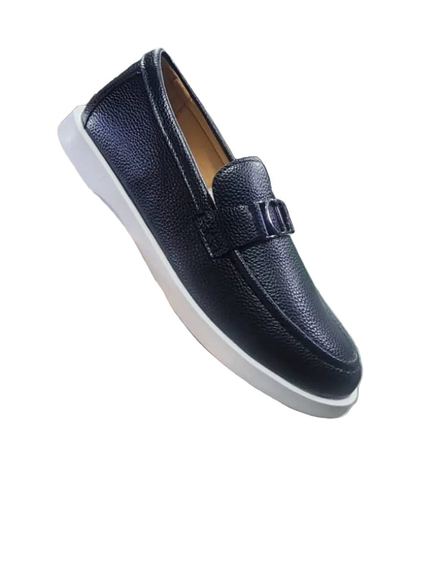 Unisex Black Leather Shoes