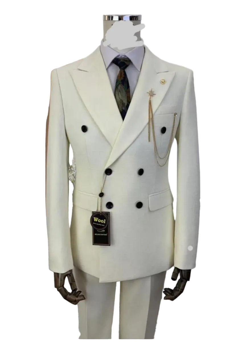 Classic Professional Suit - Cream
