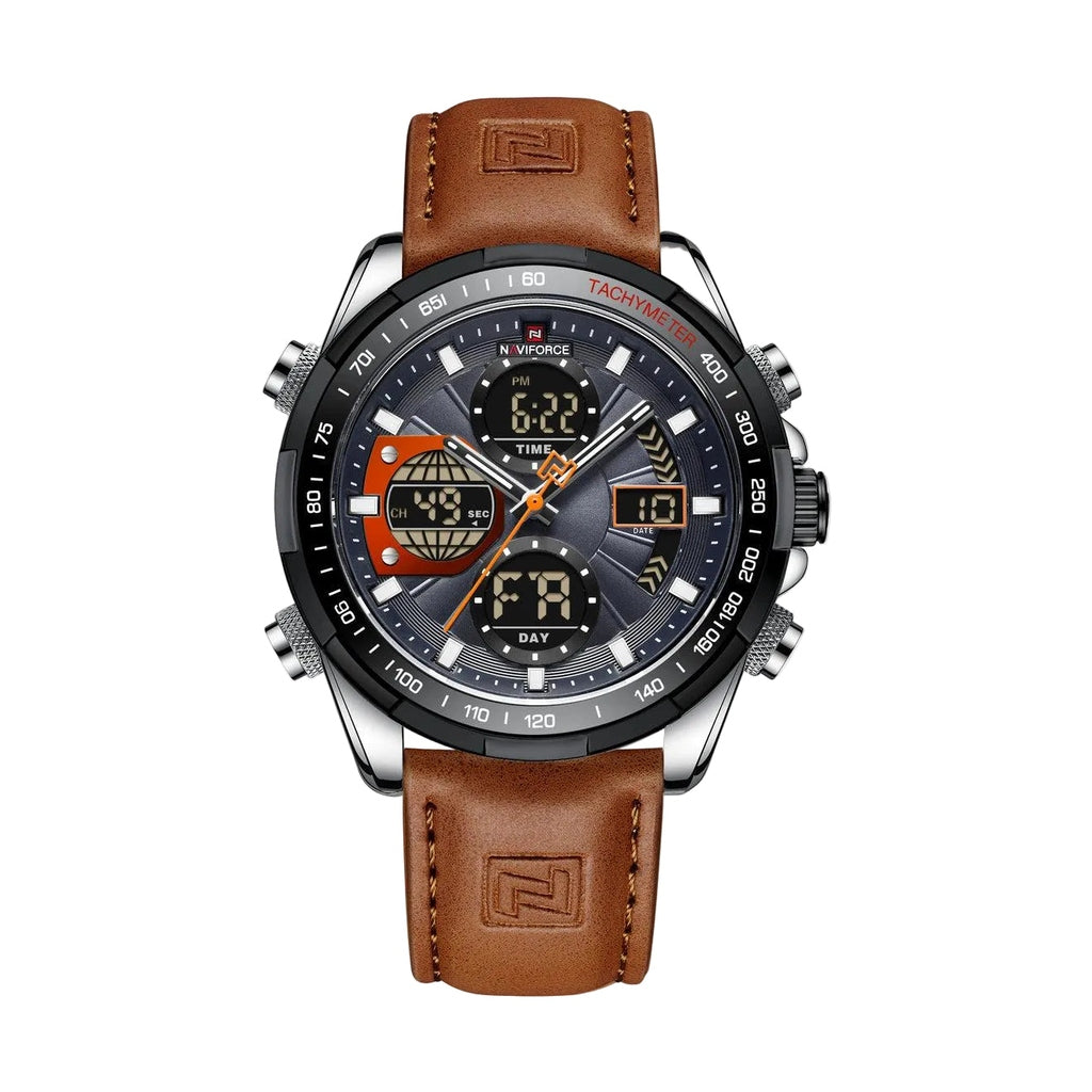 Classic Stylish Naviforce Watch - Brown
