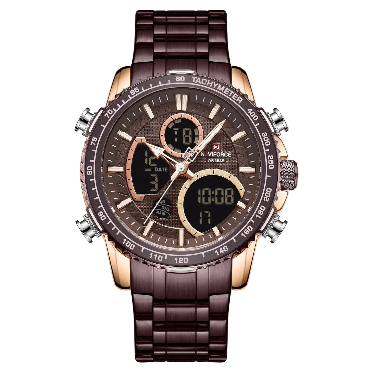 Water Resistant Naviforce Timepiece - Rosegold
