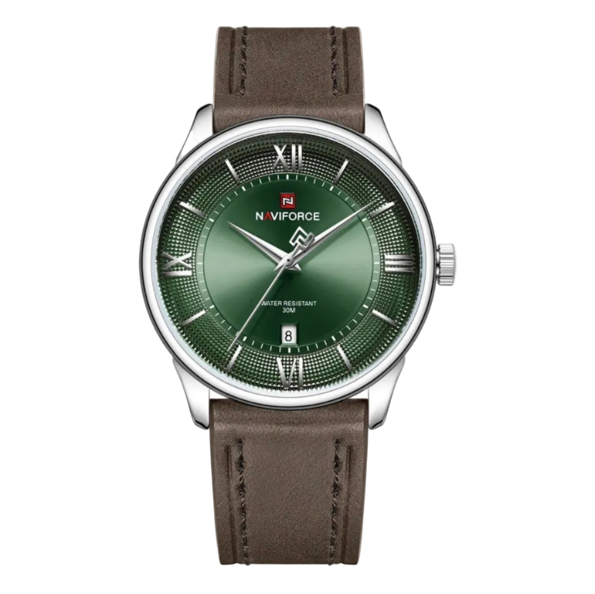 Leather Strap Naviforce Watch - Brown