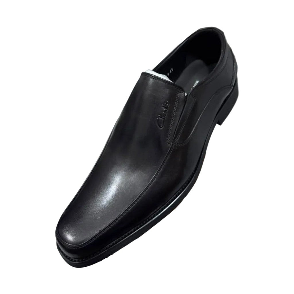 Clarks Leather Slipon Gentle Shoes - Black