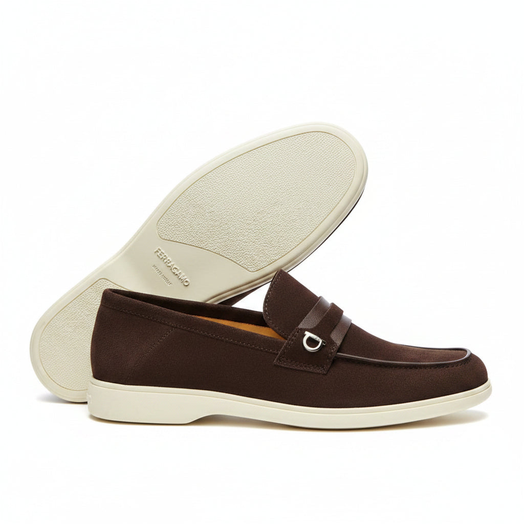 Elegant Loafer Shoes - Coffee Brown
