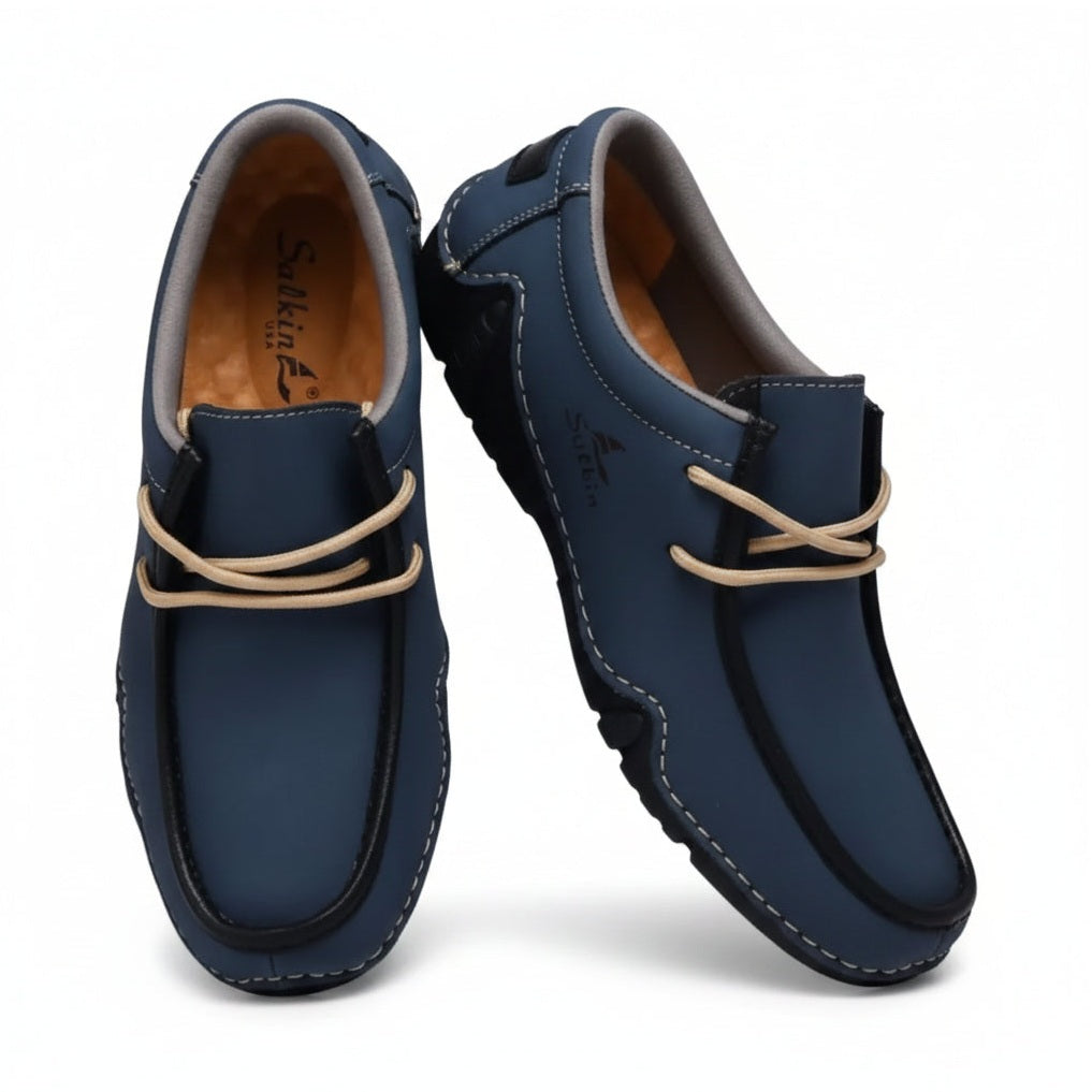 Casual Soft Loafer Shoes - Blue