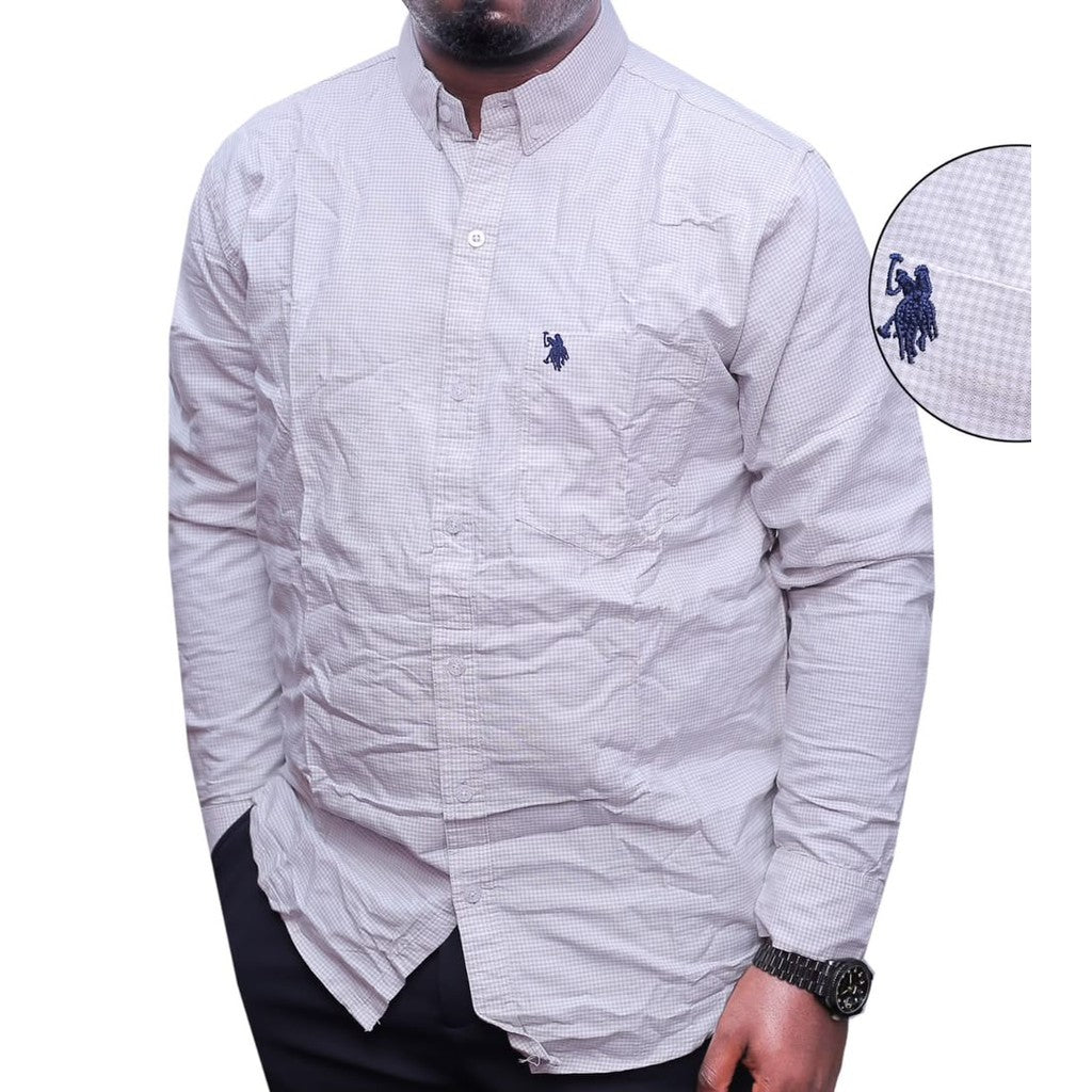 Cotton Pattern Shirt - Lightgrey