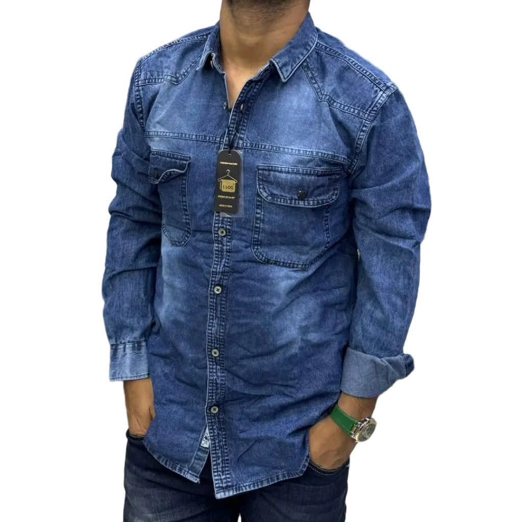 Denim Jean Shirt - Blue