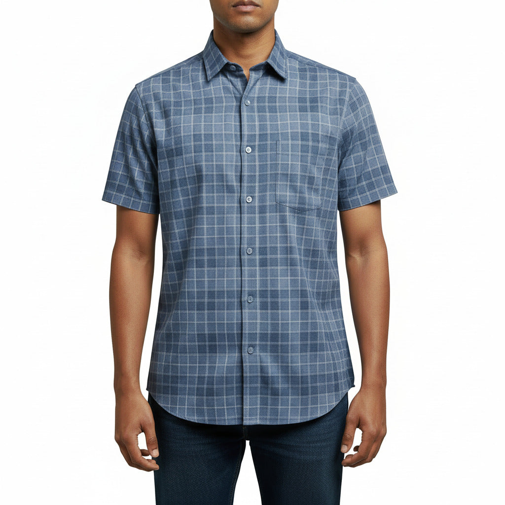 Durable And Quality Short-Sleeved Cotton Shirt
