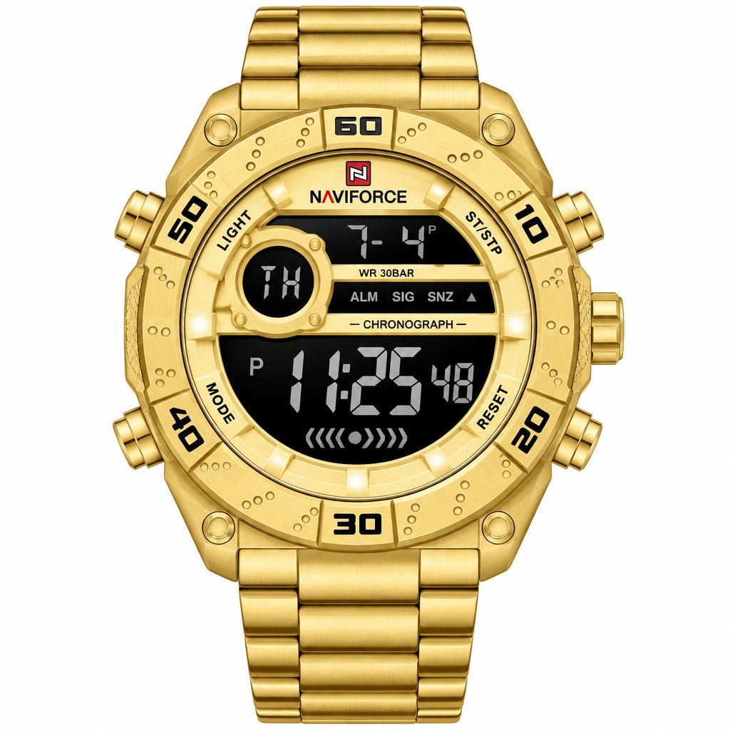 Quality Design NavioForce Watch For Men-Gold
