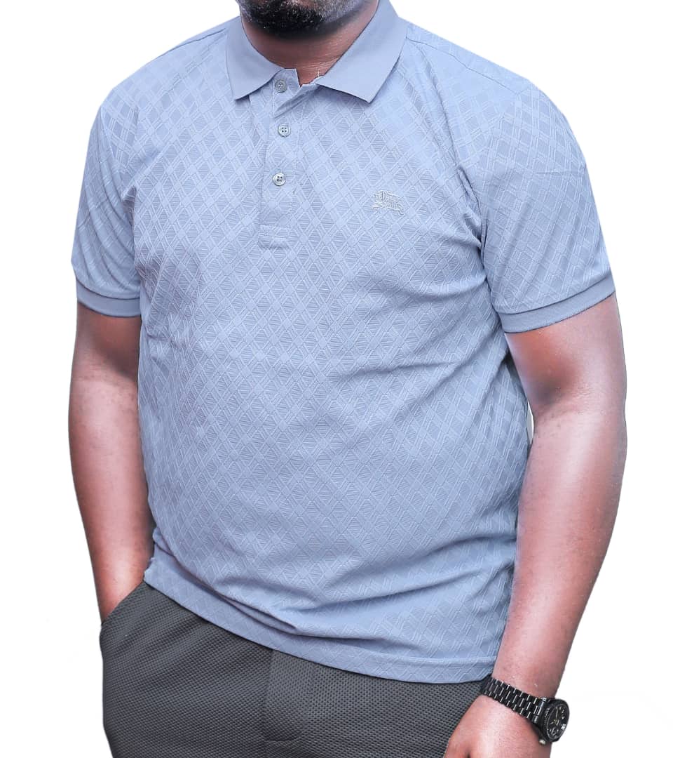 Quality Cotton Collar T-Shirt-Light Blue