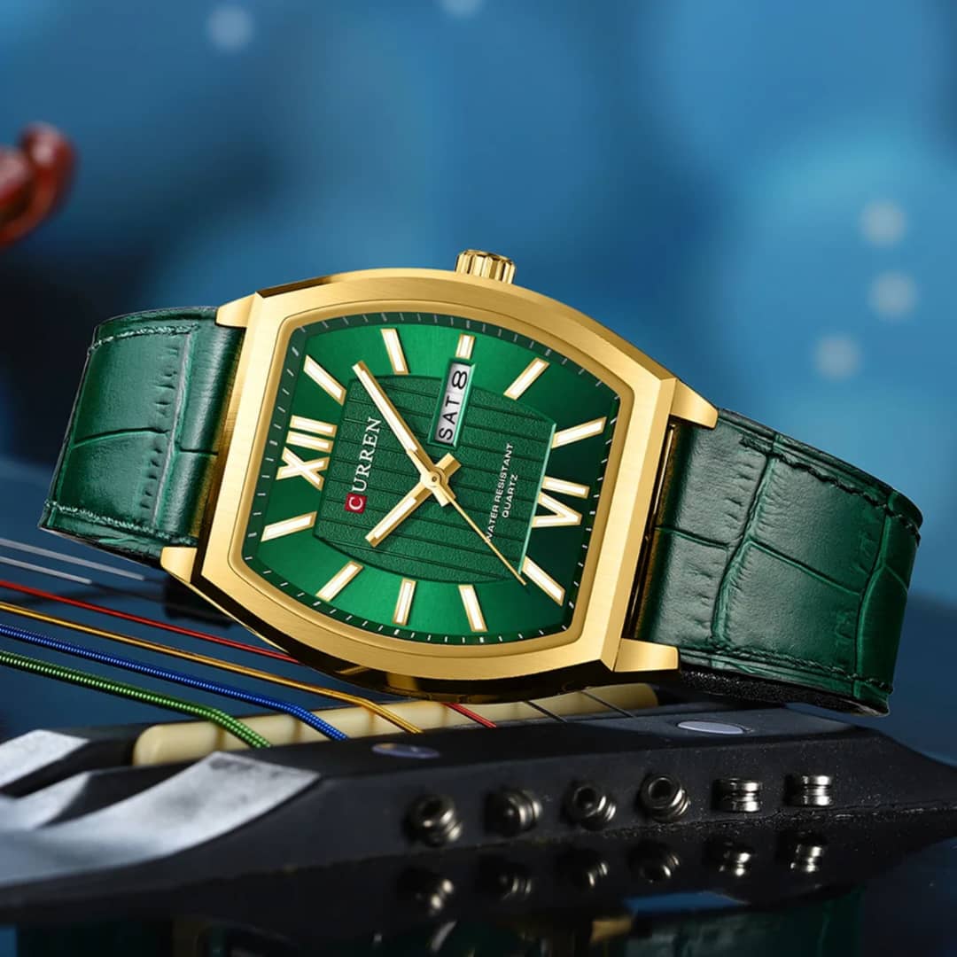 Punctual Stylish Curren Watch - Green