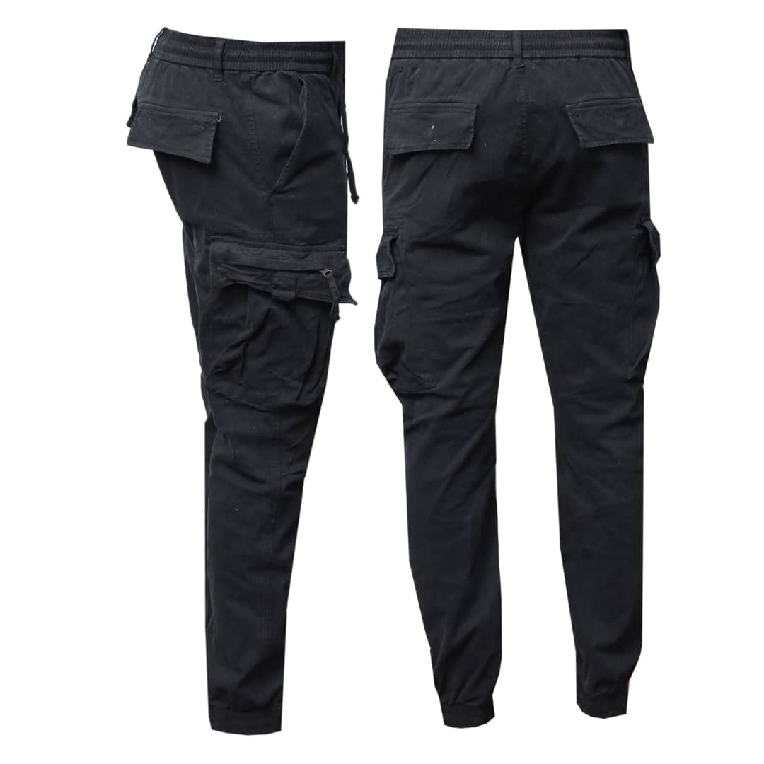 Men's Casual Cargo Pants-Black