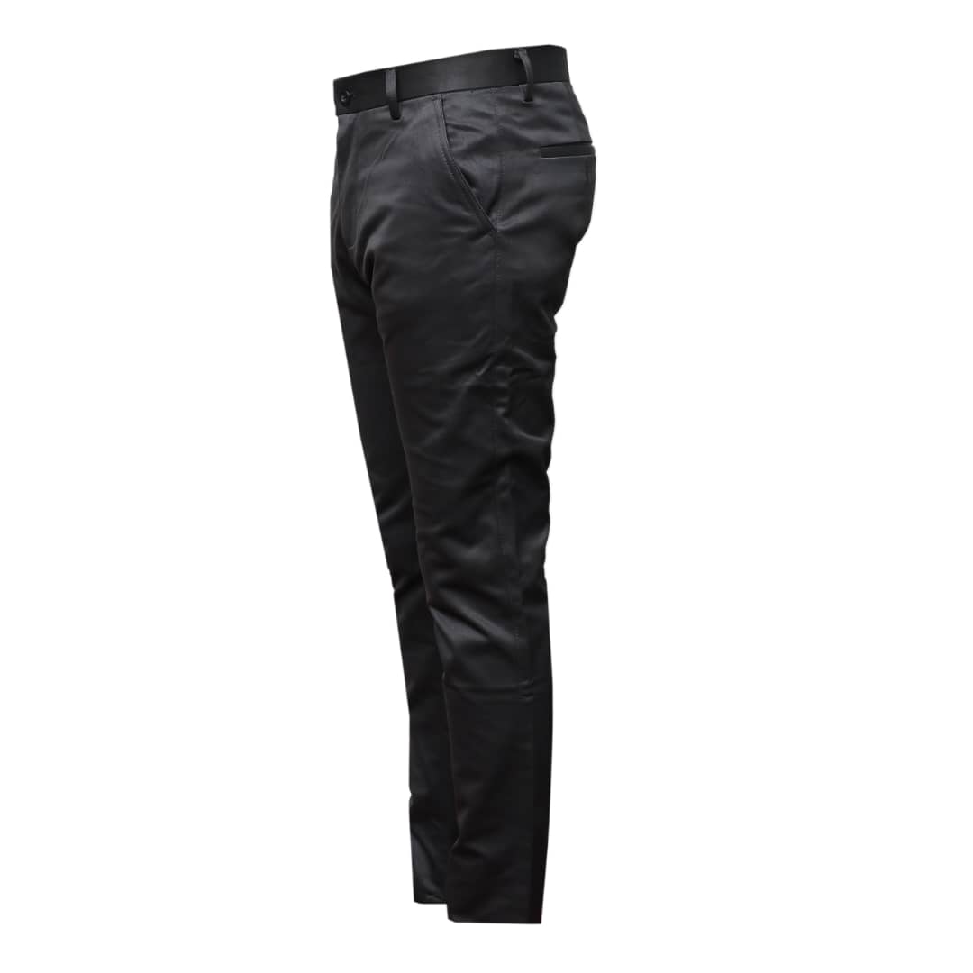 Men's Stretchable Khaki Trousers-Black