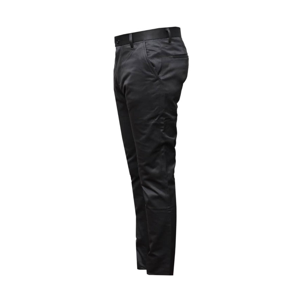 Men's Stretchable Khaki Trousers-Black