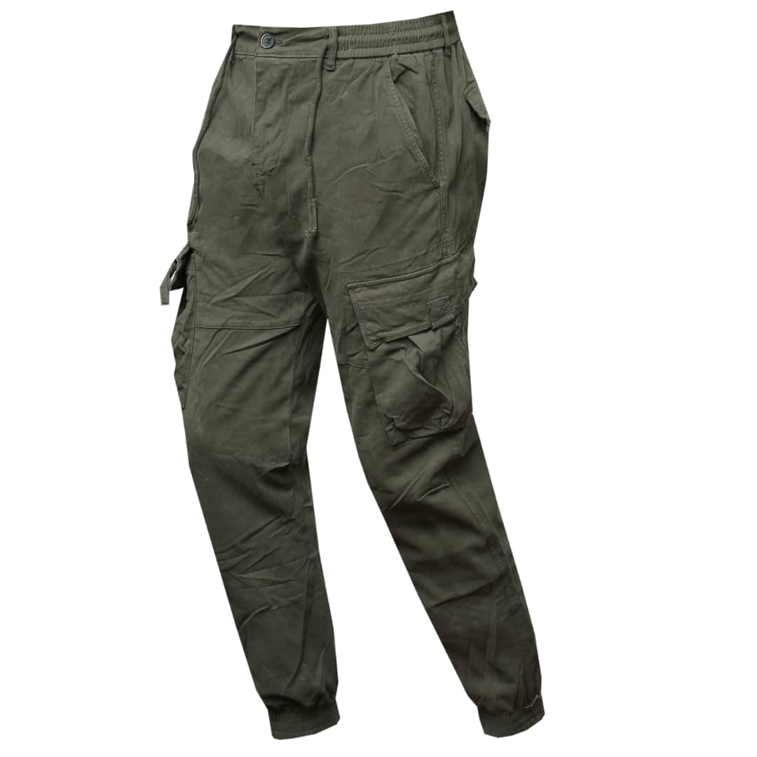 Cargo Denim Jean Trouser-Army Green