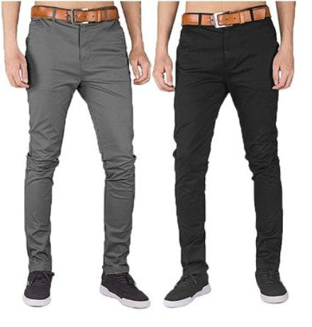 2 piece Quality Khakis-Grey & Black