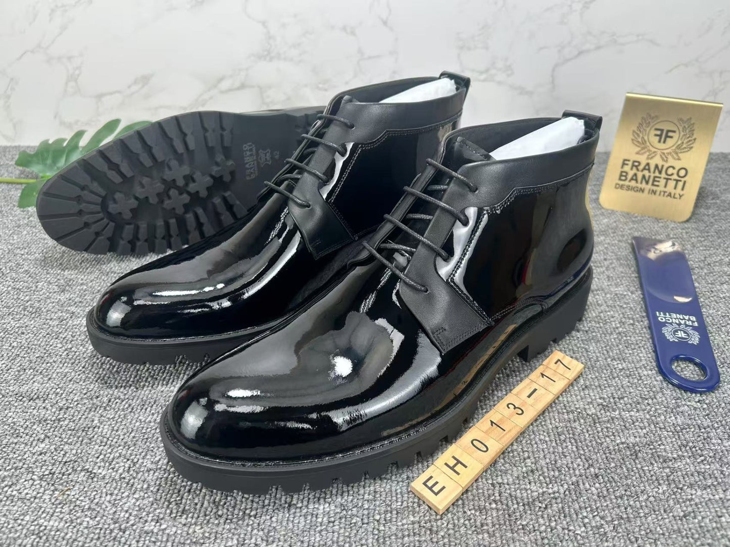 Shiny Gentle Boot-Black.