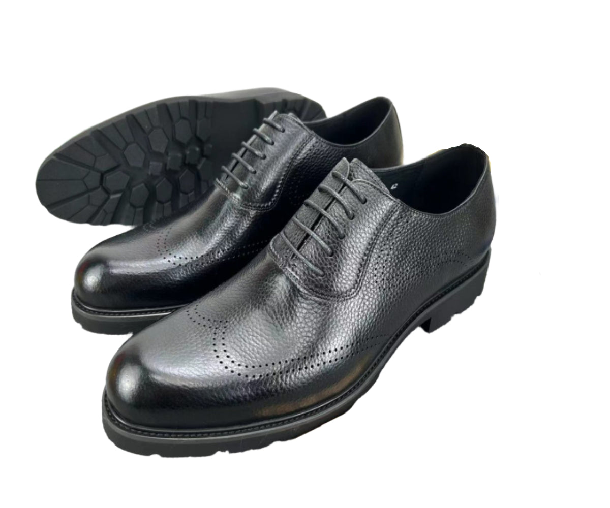 Oxford Gentle Lace Up Shoes-Black