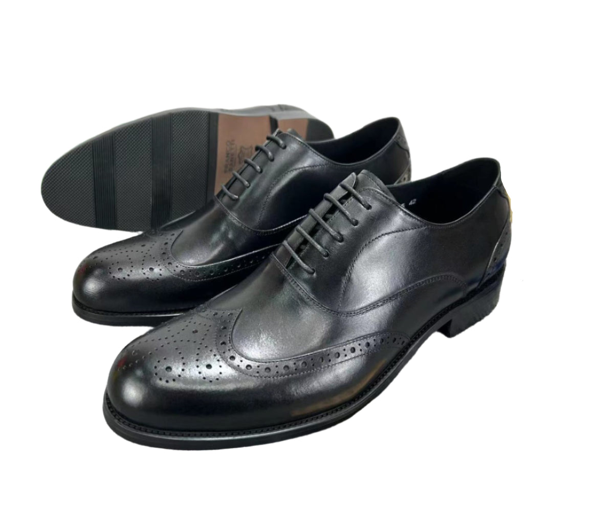 Gentle Premium Leather Shoes-Black