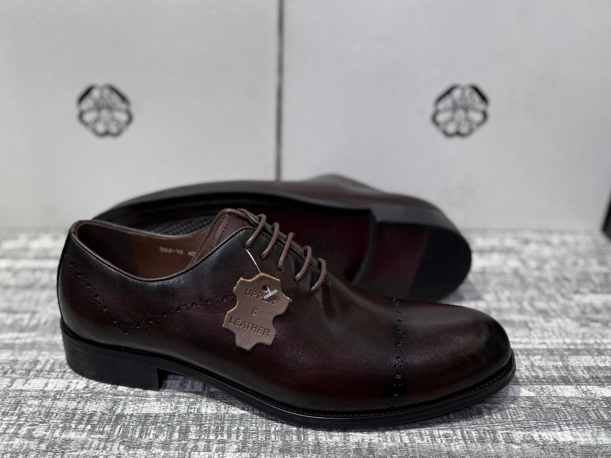Gentle Leather Shoes-Brown