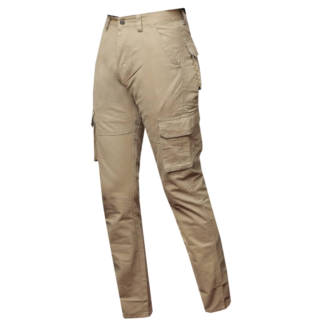 Non Fading Jean Cargo Pant-Khaki