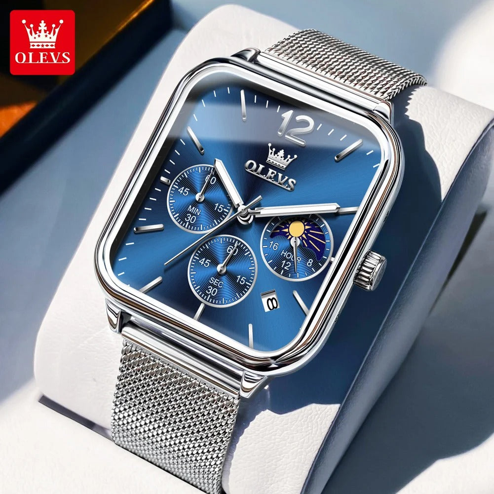 Unisex Digital OLEVS Watch-Silver.