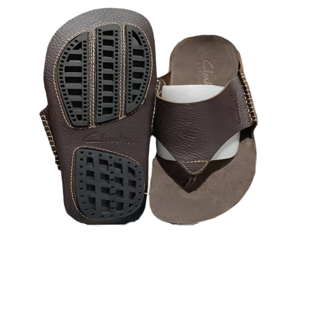 Leather Open Shoes-Brown