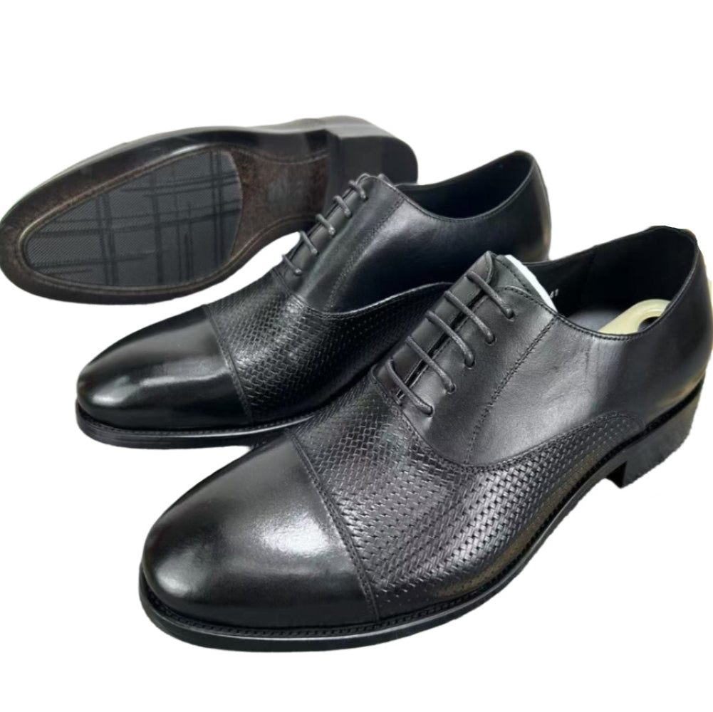 Quality Leather Gentle Shoes-Black