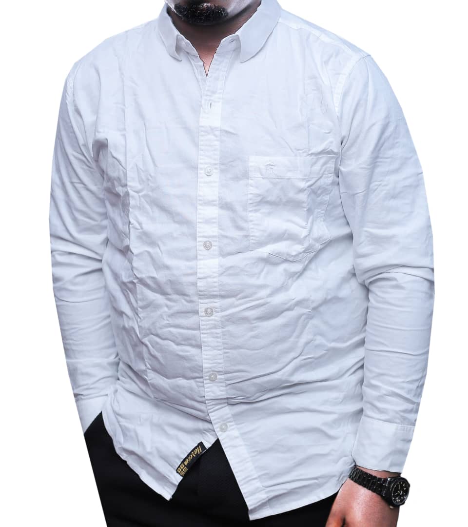 Durable And Classic LongSleeved Cotton Shirts-White