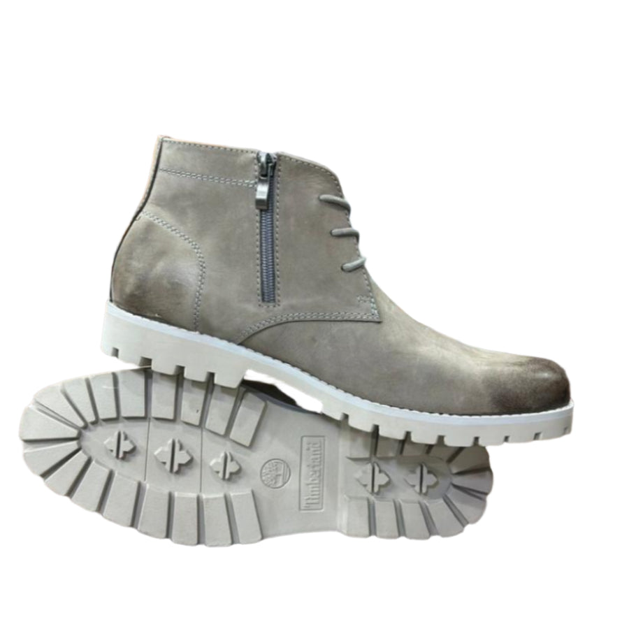 Quality Zip & Lace Boot-Gray