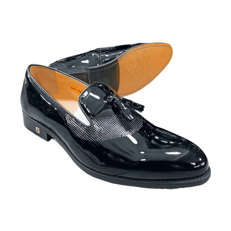 Gentle Slipon Shiny Shoes-Black
