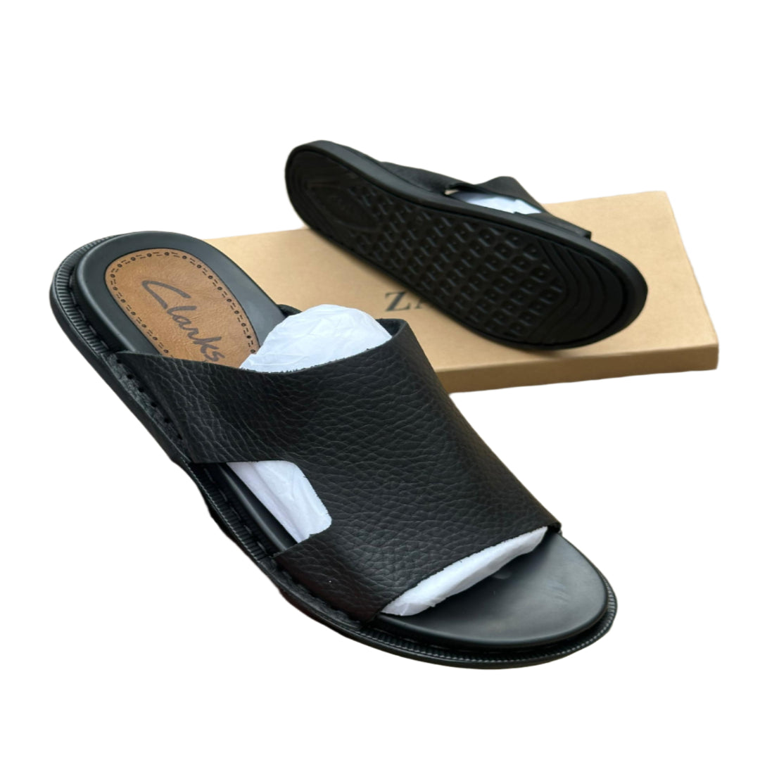 Clarks Open Shoes-Black