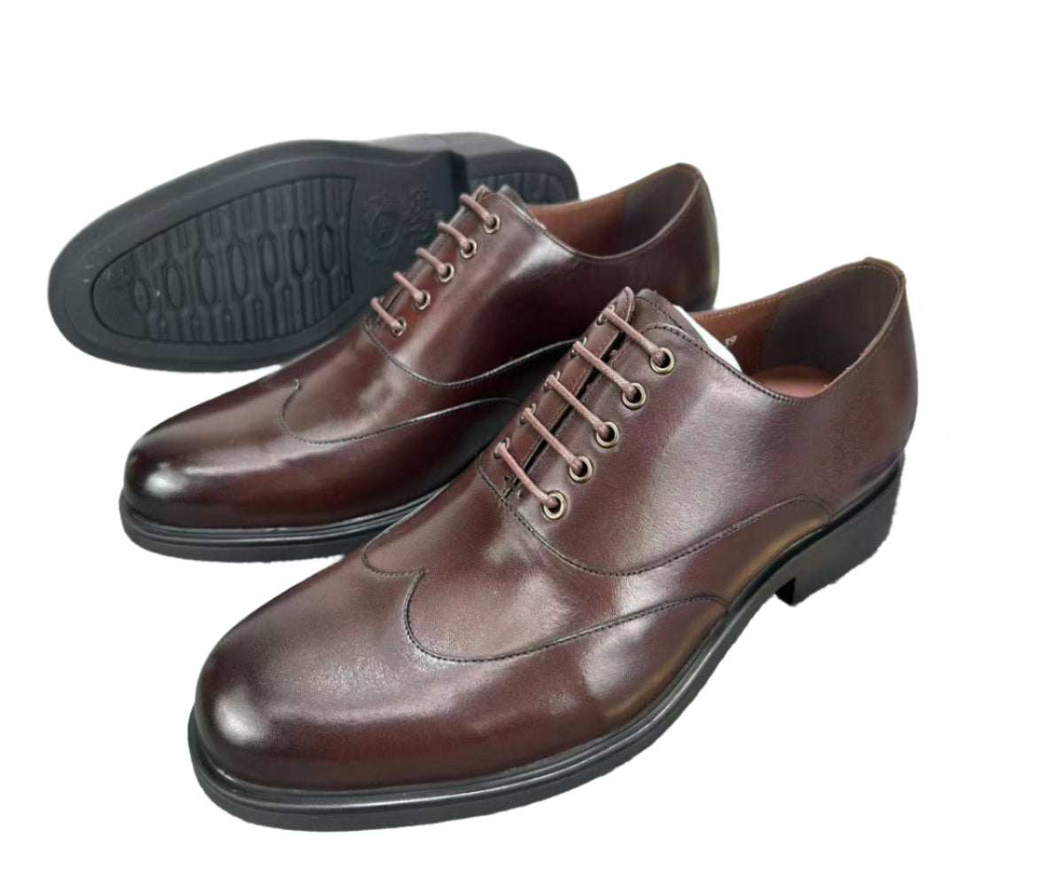 Premium Gentle Leather Shoes-Brown.
