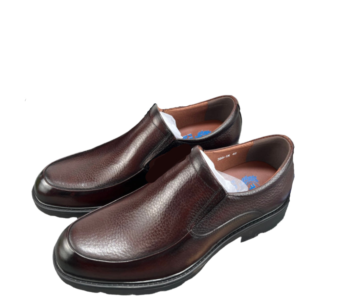 Premium Gentle Leather Shoes - Brown
