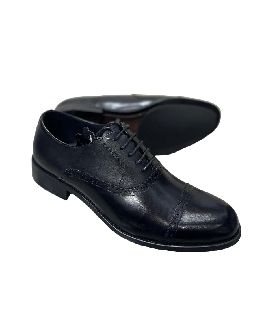 Gentle Lace Leather Shoes - Black