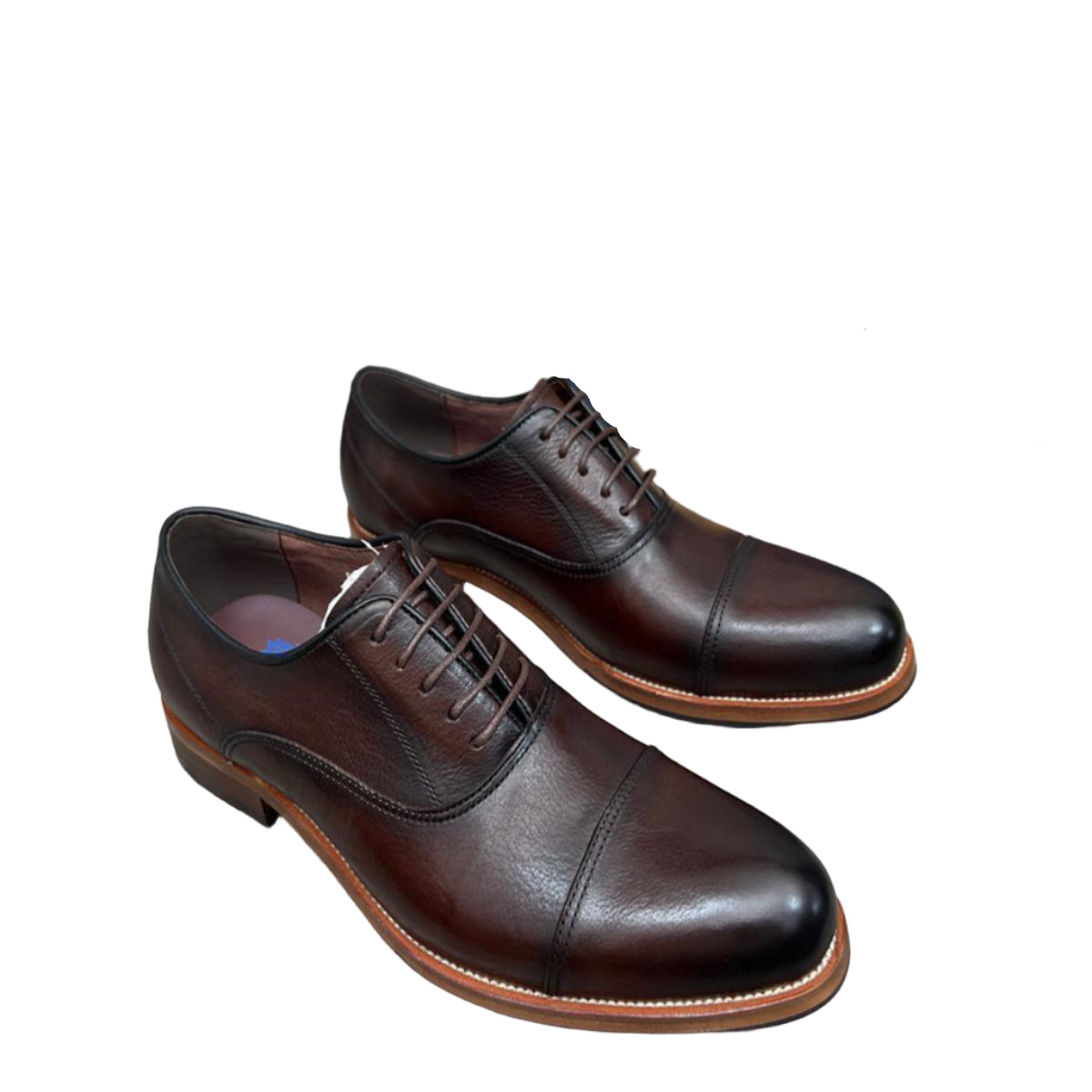 Leather Gentle Lace Shoes - Brown