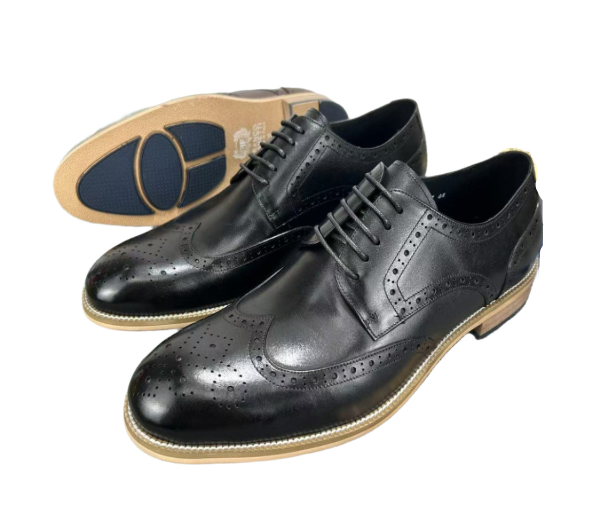 Oxford Gentle Leather Shoes-Black
