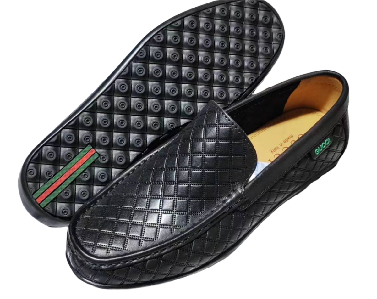 Men's Genuine Leather Shoes-Black