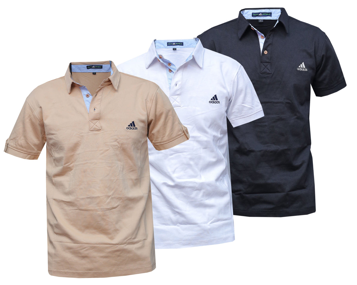 Pack Of Three Cotton Tshirts Cream, White $ Black
