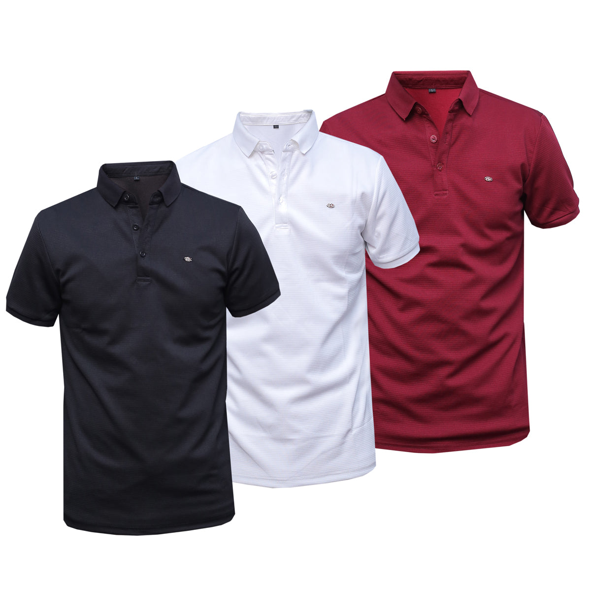 3 Pcs Premium Soft Material Cotton Tshirts - Black,White & Maroon