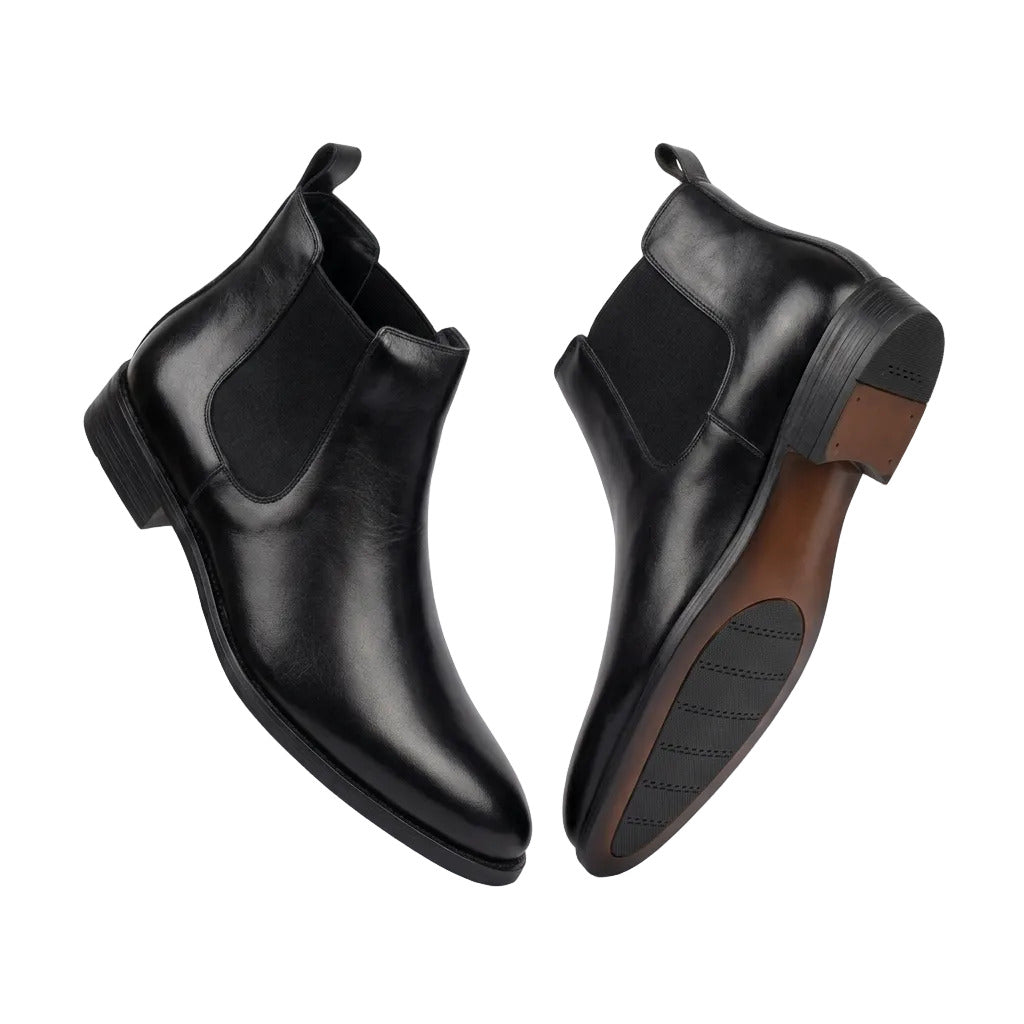 Durable And Quality Leather Boot-Black